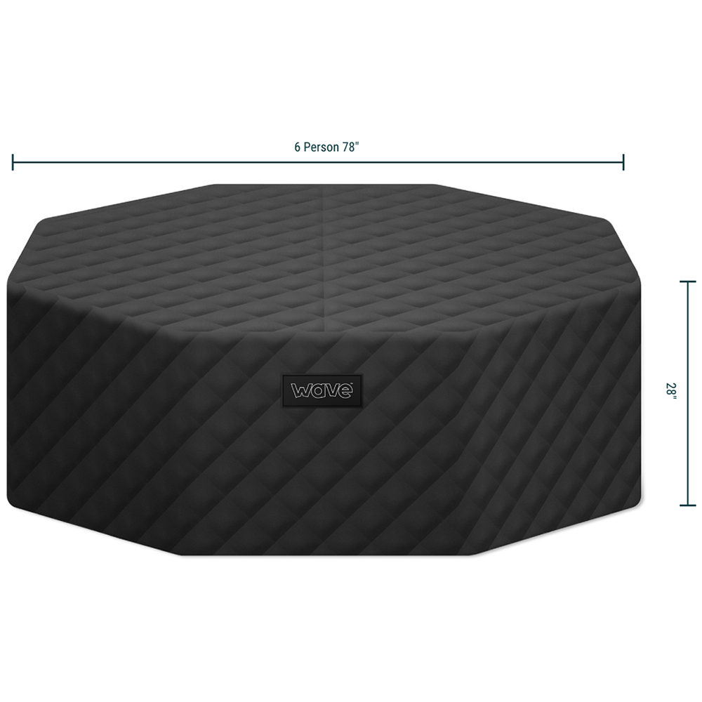 Wave Como 6 Person Octagonal Thermal Hot Tub Cover Image 4