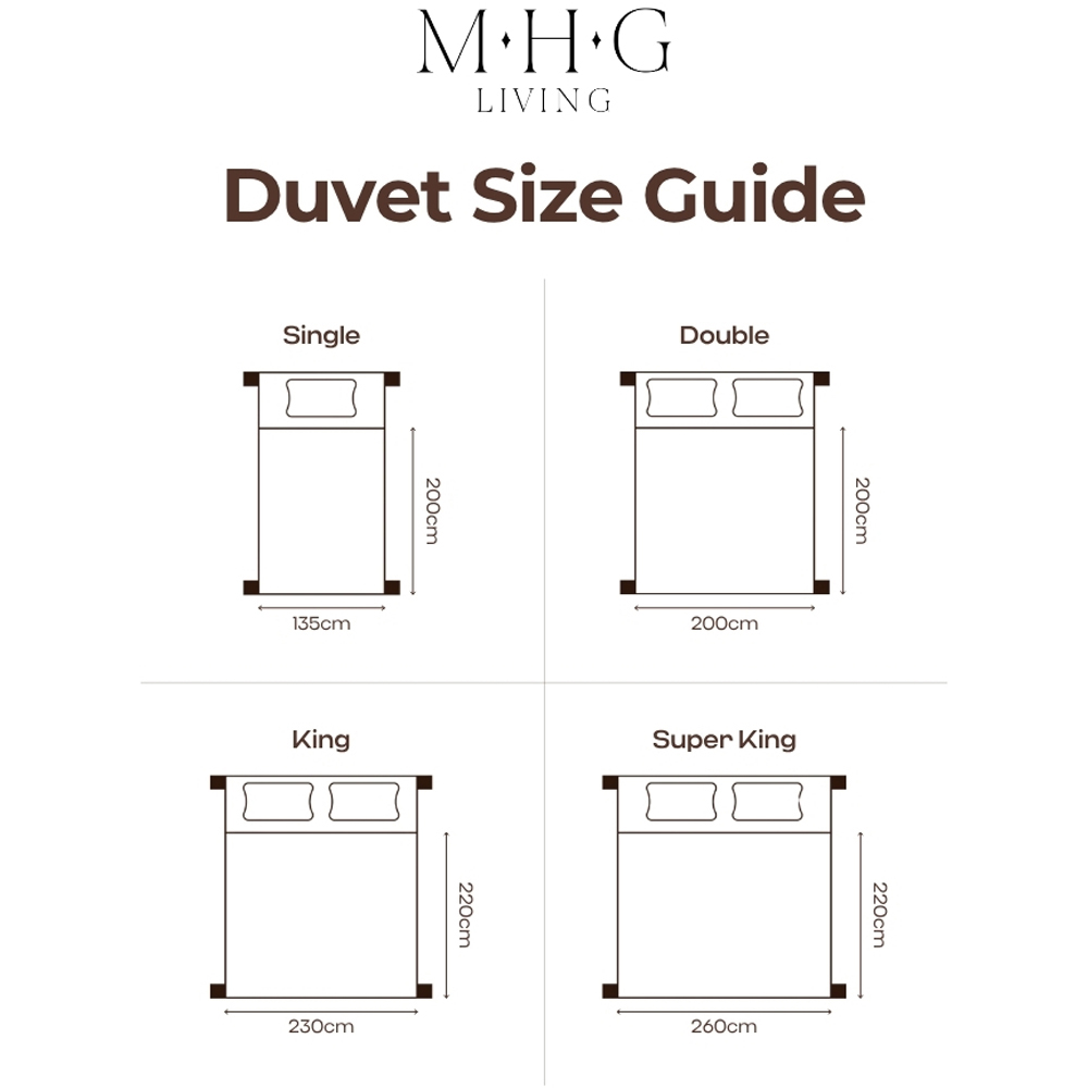MHG Living King Size White Spring Summer Cotton Duvet 7.5 Tog Image 9