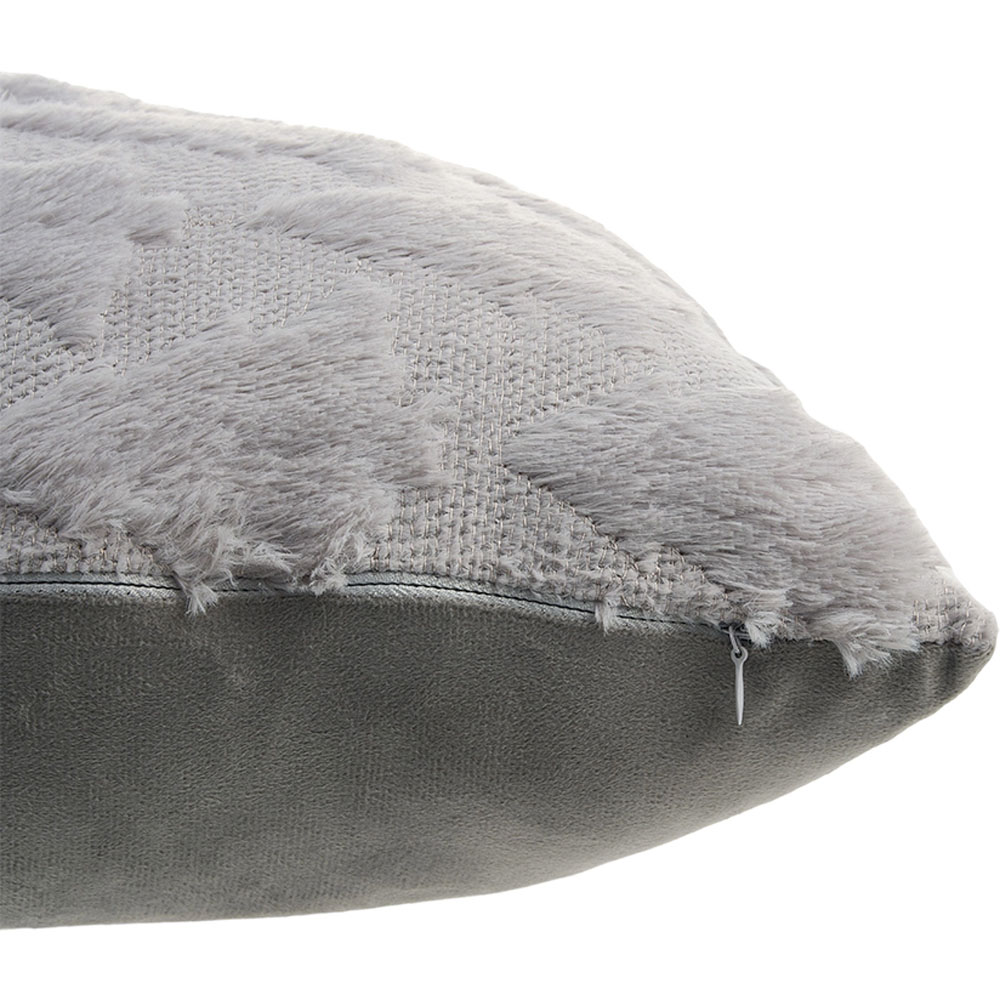 Living and Home Grey 3D Christmas Tree Soft Plush Cushion Cover 45 x 45cm Image 5