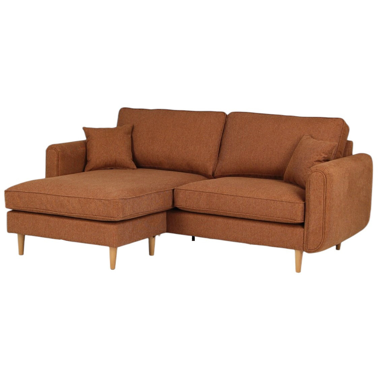 Oxford Reversible Chaise Sofa Brown Image 3