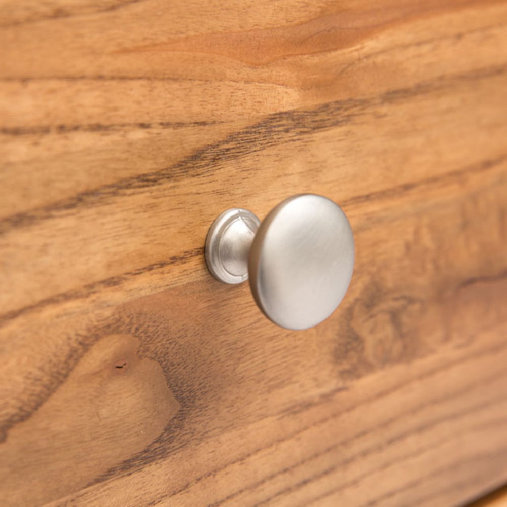 Cabinet Bits Trivento 6 Drawer Brown Chrome Knob Chest of Drawers Image 5