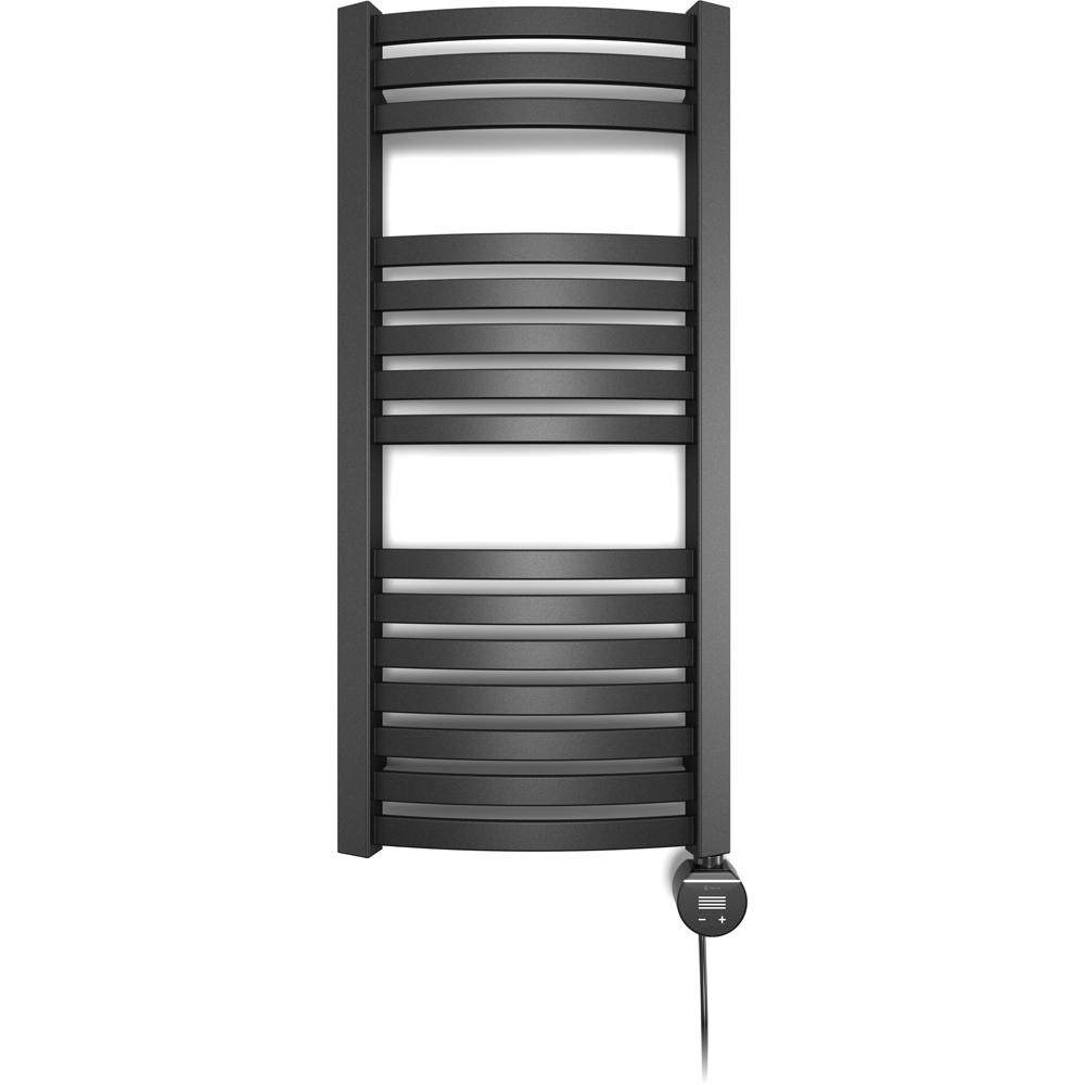 Terma Dexter E Matt Black Electric Towel Rail 860 x 400mm Image 3