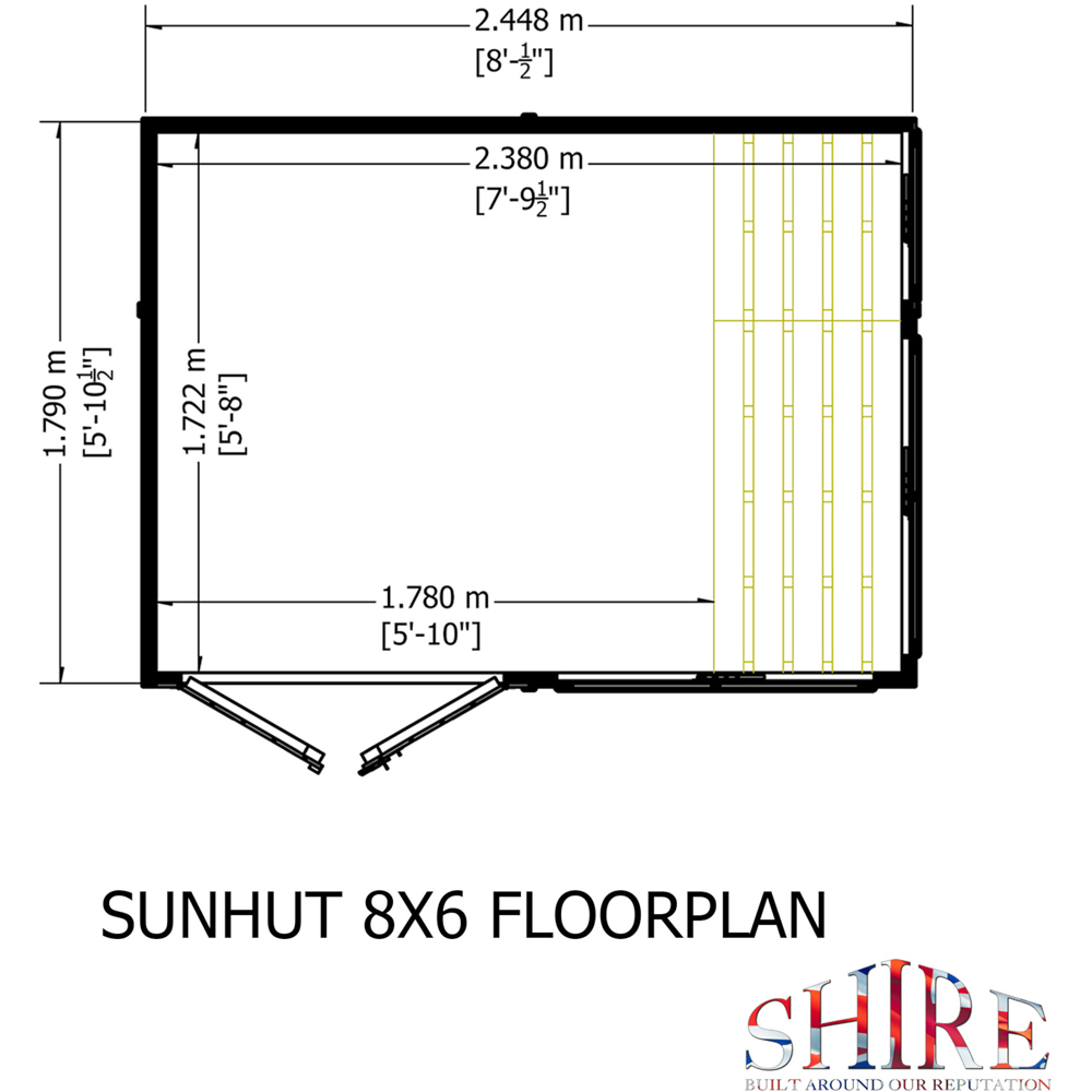 Shire 8 x 6ft Sun Hut Image 9
