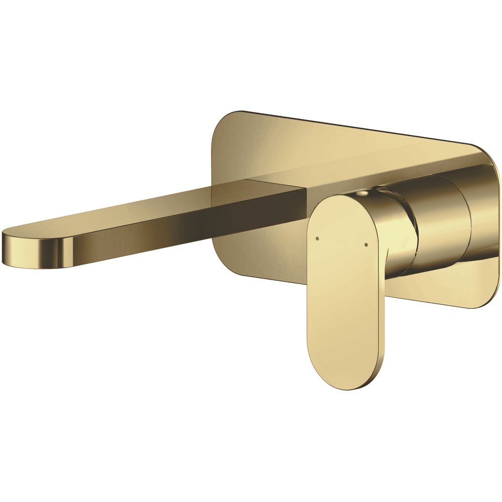 nuie Brushed Brass 2 Tap Hole Basin Mixer Image 1