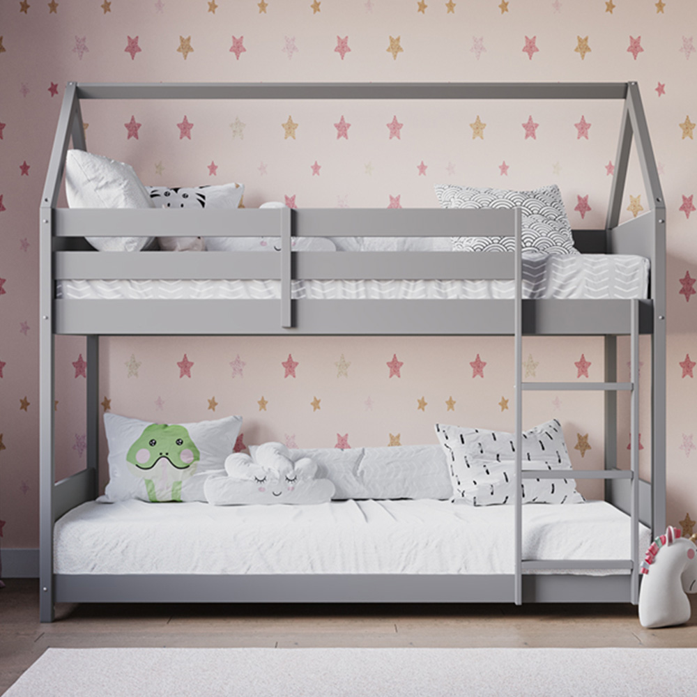 Flair Plation Single Grey Play House Low Bunk Bed Image 2