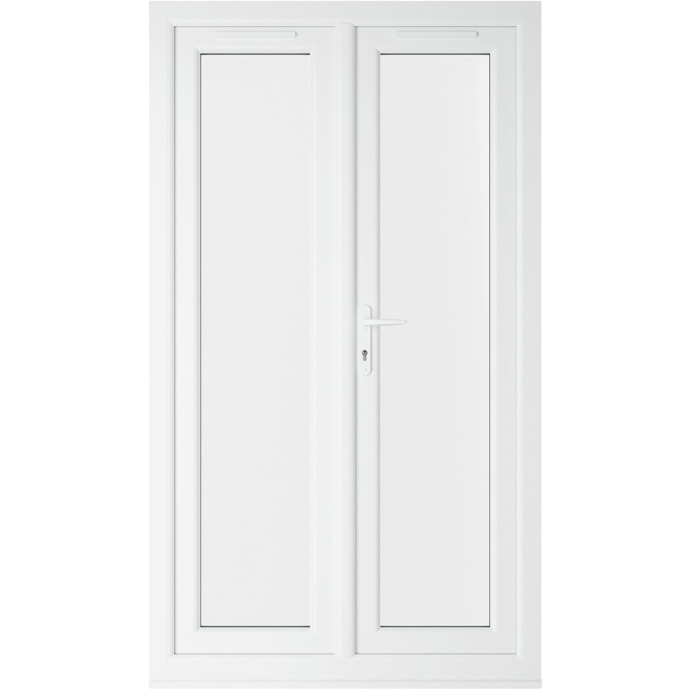 Crystal Black and White LH Master Clear Glass uPVC Double Glazed French Door 1190 x 2055mm Image 3