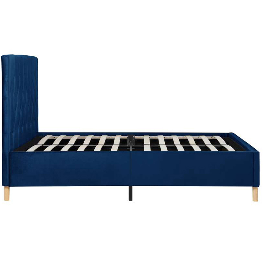 Loxley Small Double Blue Fabric Bed Image 7