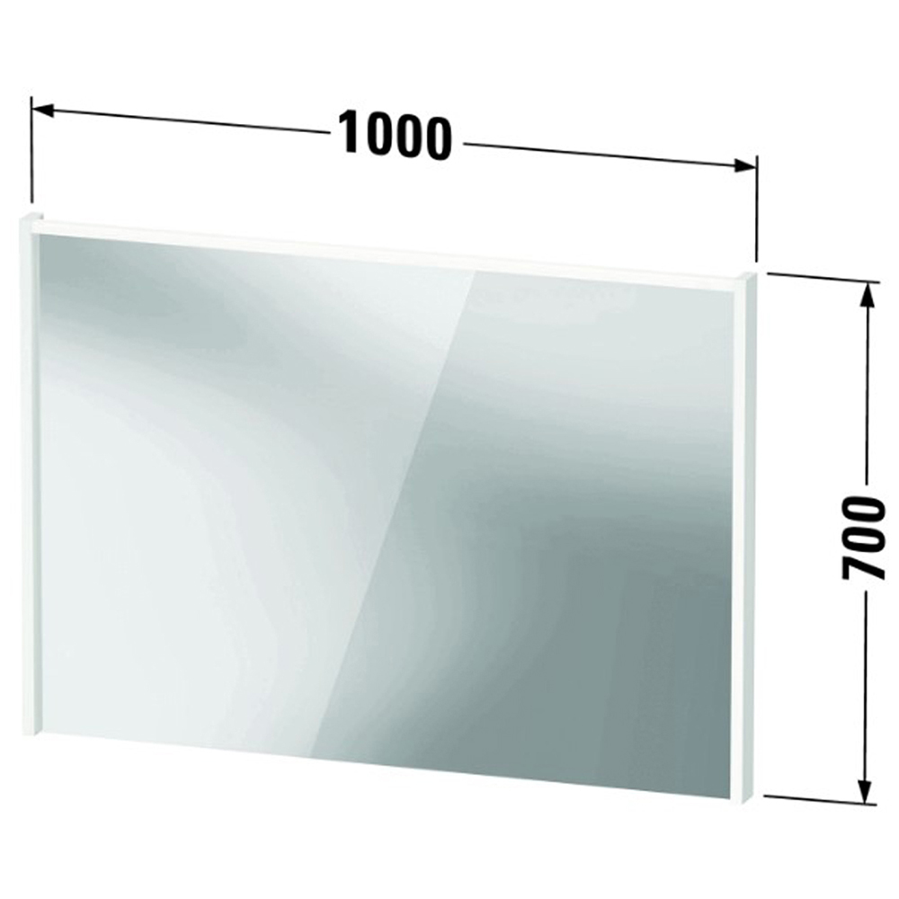 Duravit D-Code Matt Graphite Illuminated LED Mirror 1000mm x 700mm Image 2