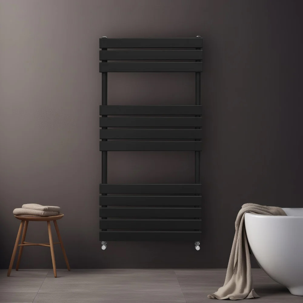 Monster Shop 2461BTU Black Flat Panel Towel Radiator 1200 x 600mm Image 5
