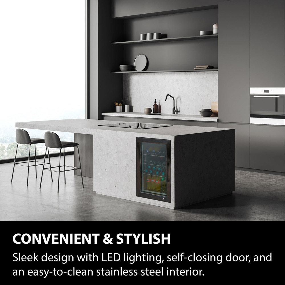 CASO Design 703 Black BBQ Wine Cooler with Left Hinge 63L Image 7