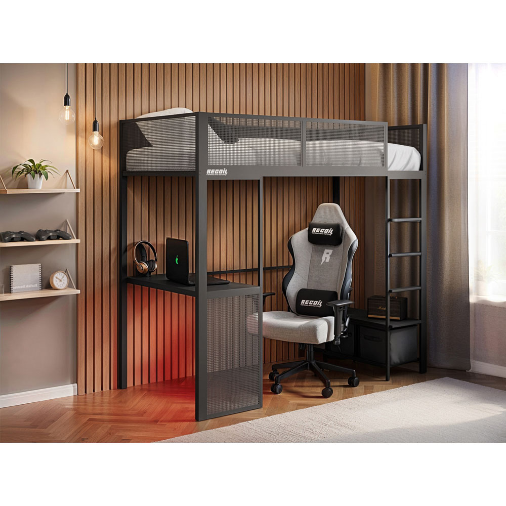 Recoil Glitch Metal Gaming High Sleeper with Desk Image 6