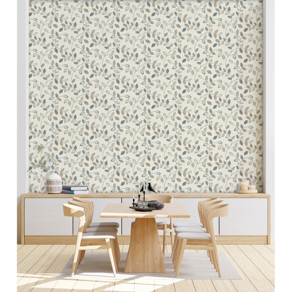 Arthouse Japandi Leaf Trail Natural Wallpaper Image 4