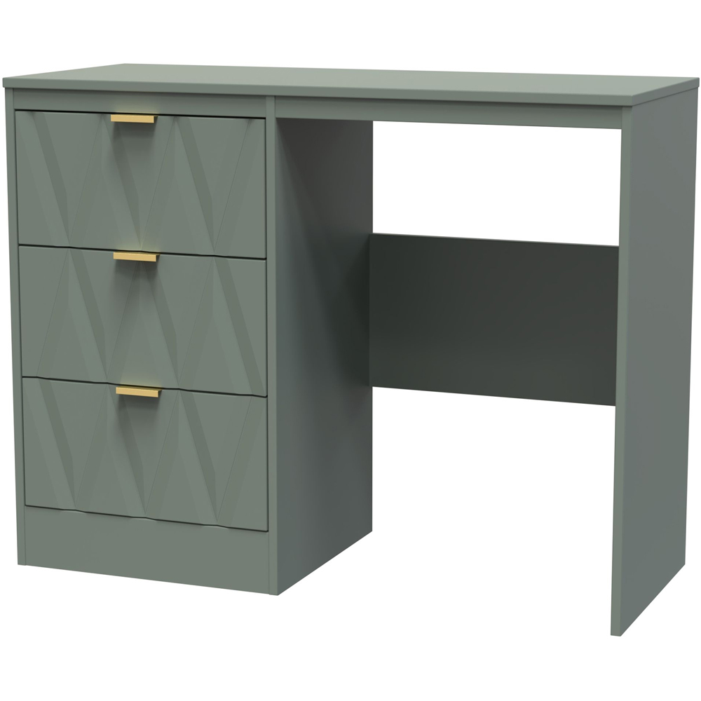 Crowndale Las Vegas 3 Drawer Reed Green Dressing Table Image 2
