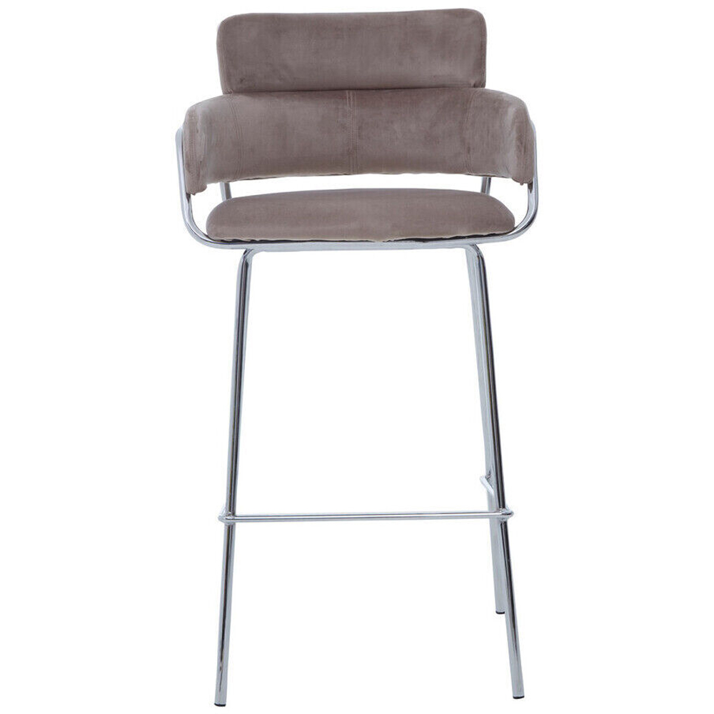 Premier Housewares Tamzin Mink Velvet Bar Chair Image 3