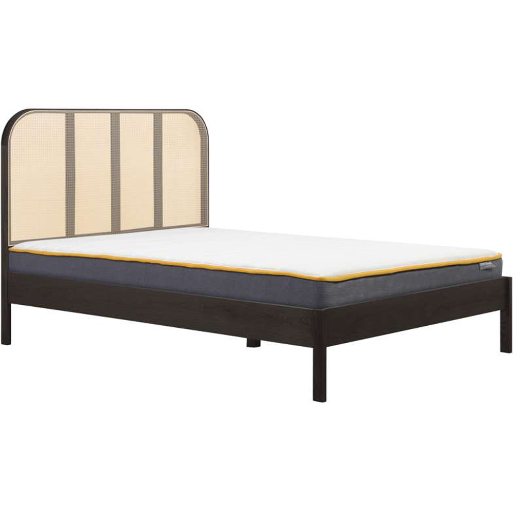 Birlea Margot King Size Black Bed with Rattan Headboard Image 3
