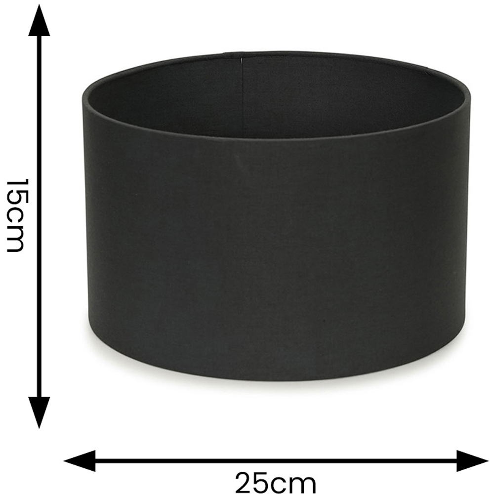 ValueLights Reni Charcoal Ceiling Drum Lamp Shade Small Image 6