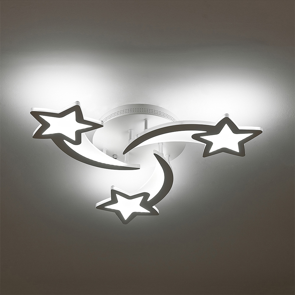 Living and Home White Shooting Stars LED Ceiling Light Image 4