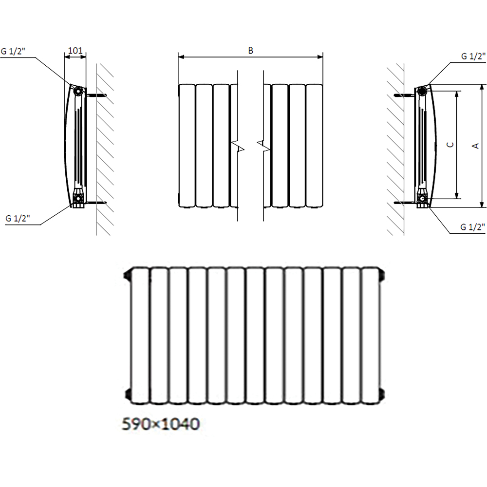 Terma Bergamo Wi-Fi Quartz Mocha Electric Radiator 1500W 590 x 1040mm Image 9