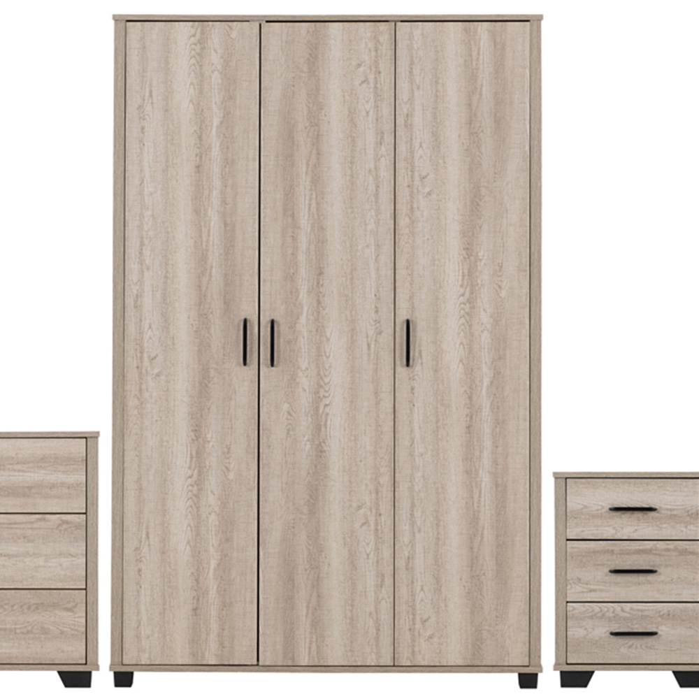 Seconique Oliver Light Oak Effect 4 Piece Bedroom Furniture Set Image 3