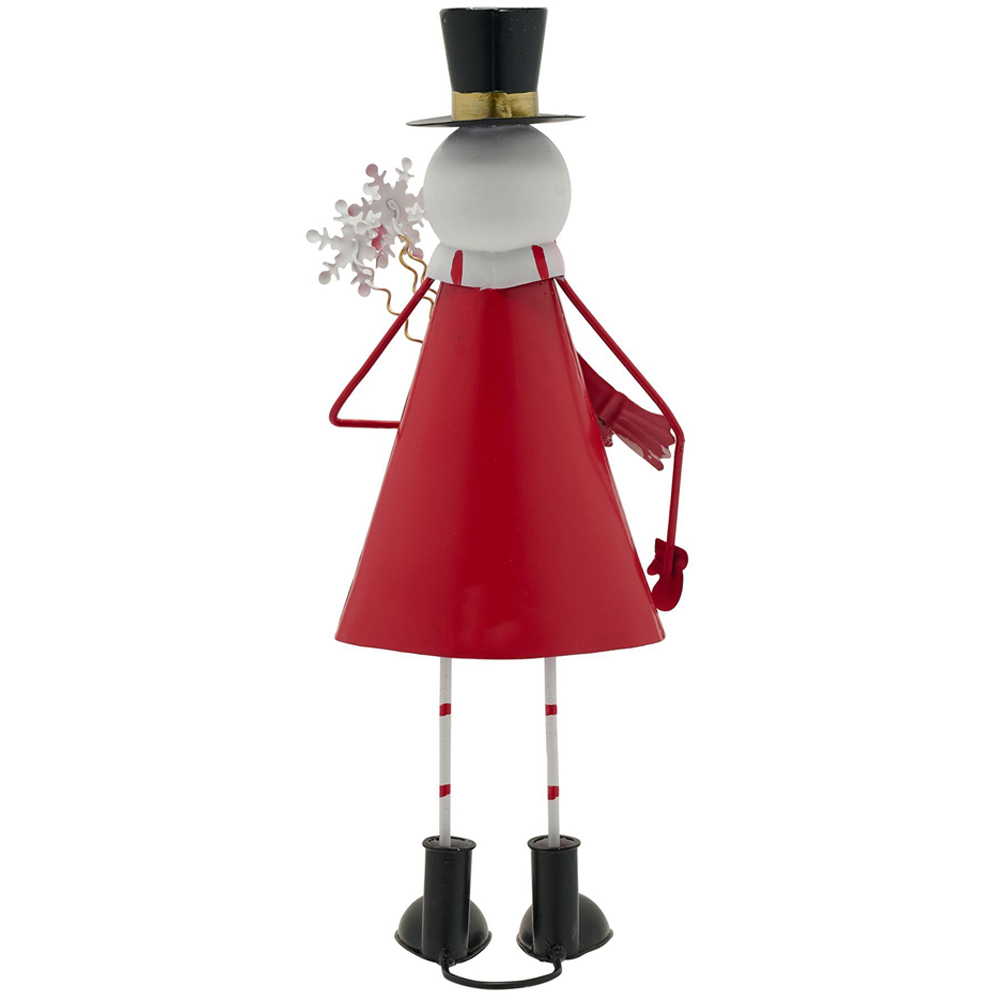 The Christmas Gift Co Metal Snowman Ornament 33cm Image 3