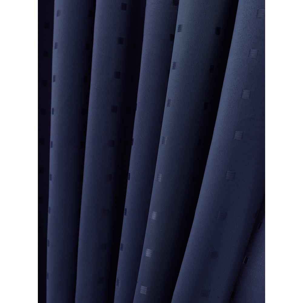 Alan Symonds Madison Navy Ring Top Curtain 168 x 137cm Image 6
