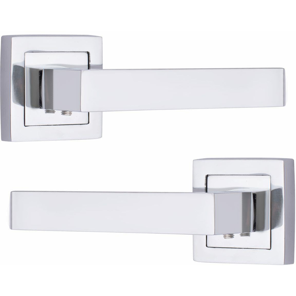 Golden Grace Polished Chrome Delta Door Handles Set 5 Pack Image 3