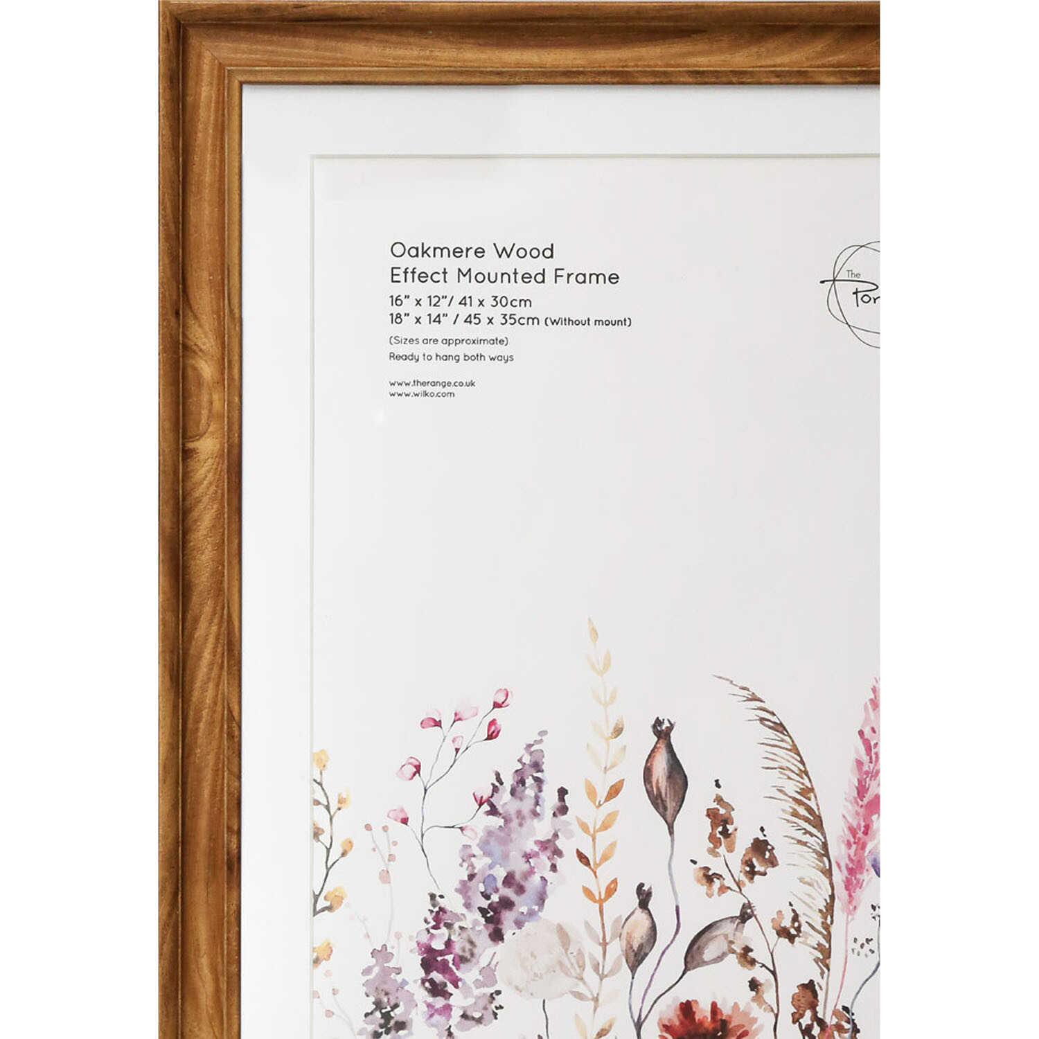 Oakmere Wood Effect Mounted Photo Frame Brown 16 x 12 inch Image 3