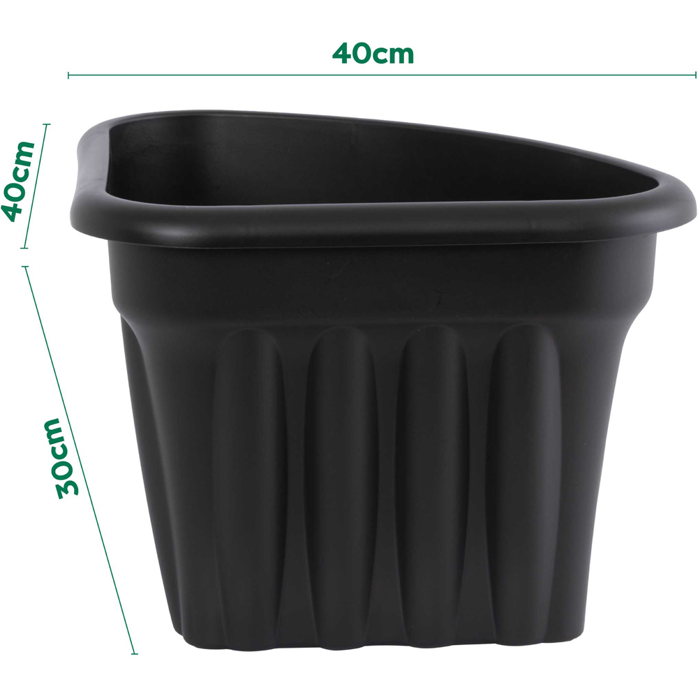 Wham Vista Slate Corner Planter 40cm 4 Pack Image 5