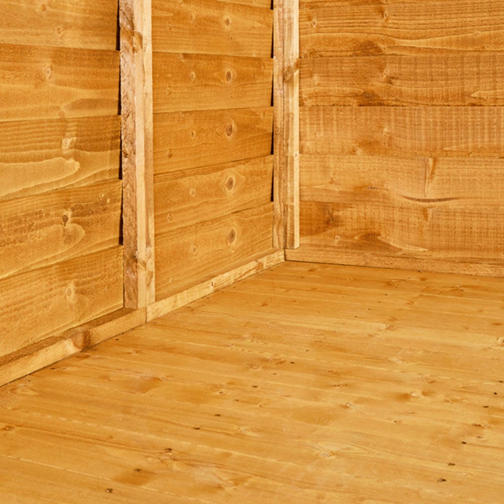 Power Sheds 10 x 8ft Double Door Overlap Pent Wooden Shed Image 2