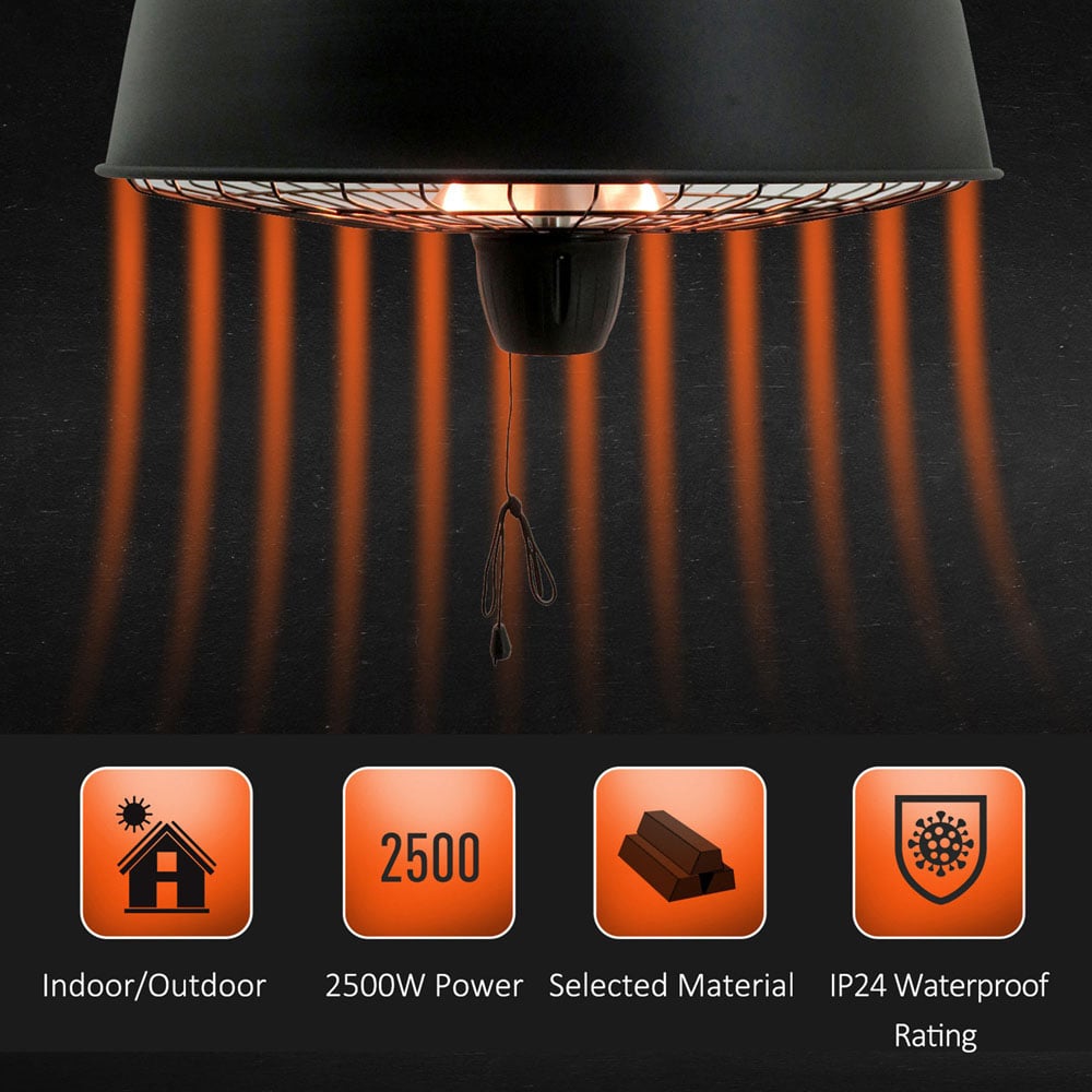 Outsunny Adjustable Infrared Ceiling Mounted Light Heater Image 6