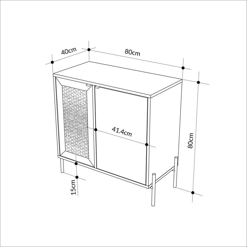 FWStyle Naïve 2 Door Oak Laser Cut Sideboard Image 7