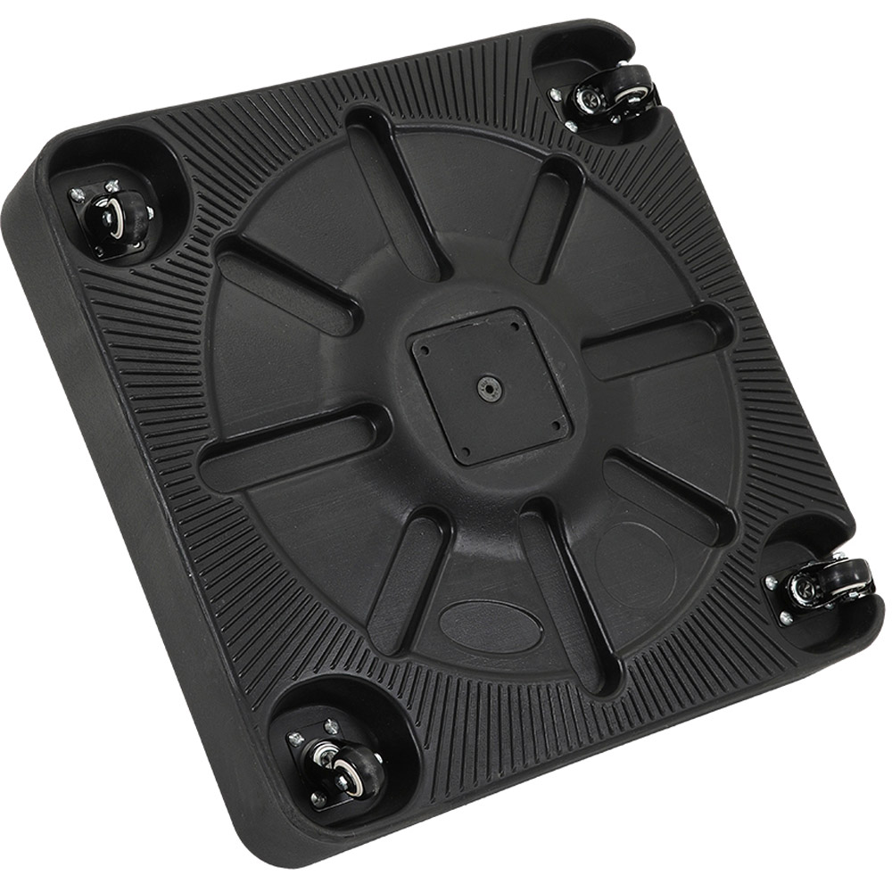 Living and Home HDPE Freestanding Square Parasol Tank Base with Cross Tile and Wheels 55cm Image 3