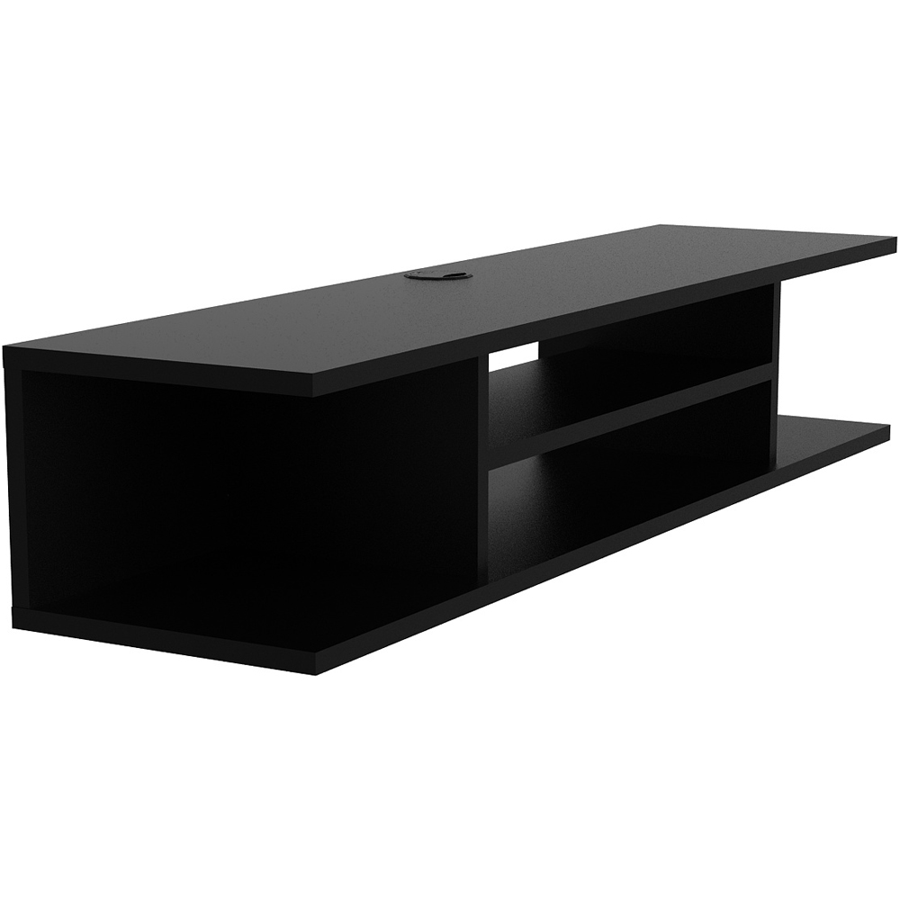 Decorotika Pivot 4 Shelf Black Floating TV Unit Image 5