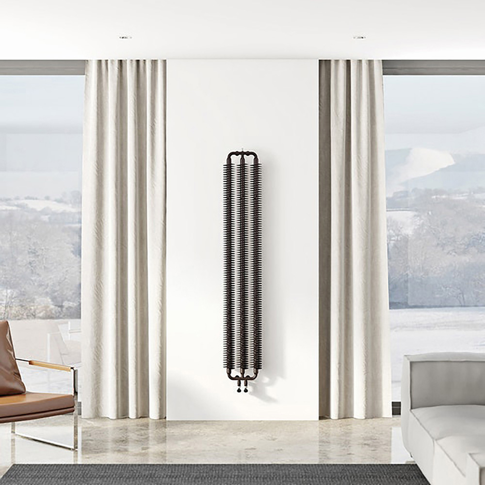 Terma Ribbon 2251BTU Heban Black Radiator 1720 x 290mm Image 9
