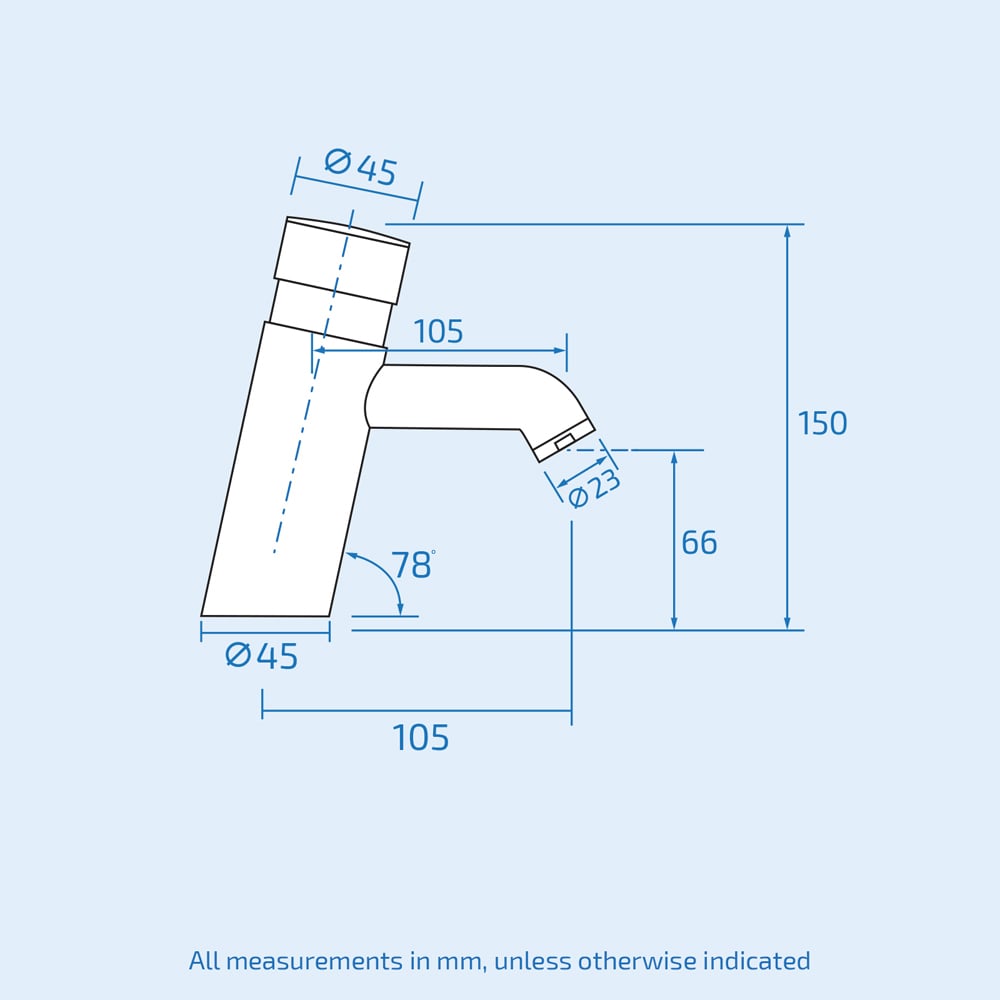 Nes Home Marin Chrome Round Non Concussive Basin Mixer Tap Image 3