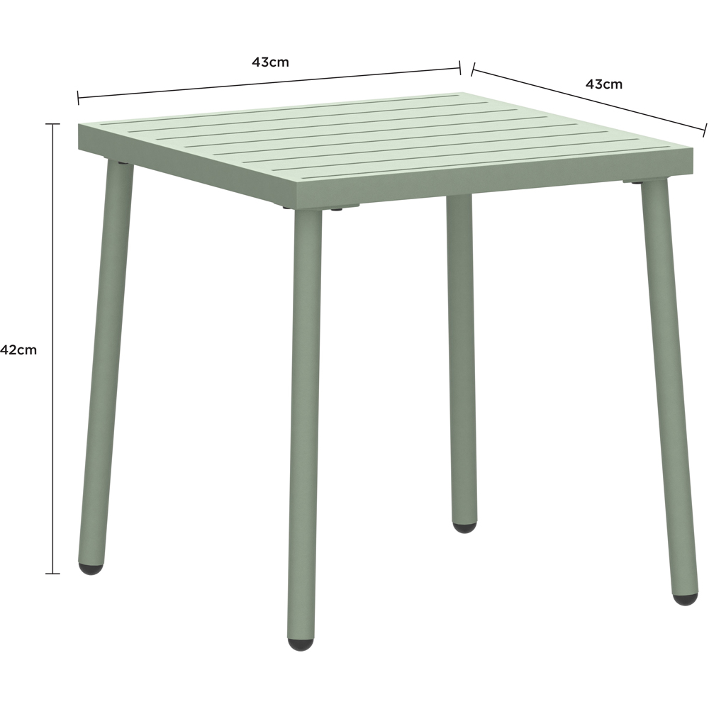 Charles Bentley Porto 2 Seater Green Stripe Olefin Fabric Garden Bistro Set Image 8