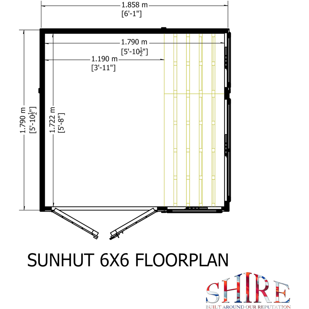 Shire 6 x 6ft Sun Hut Image 9