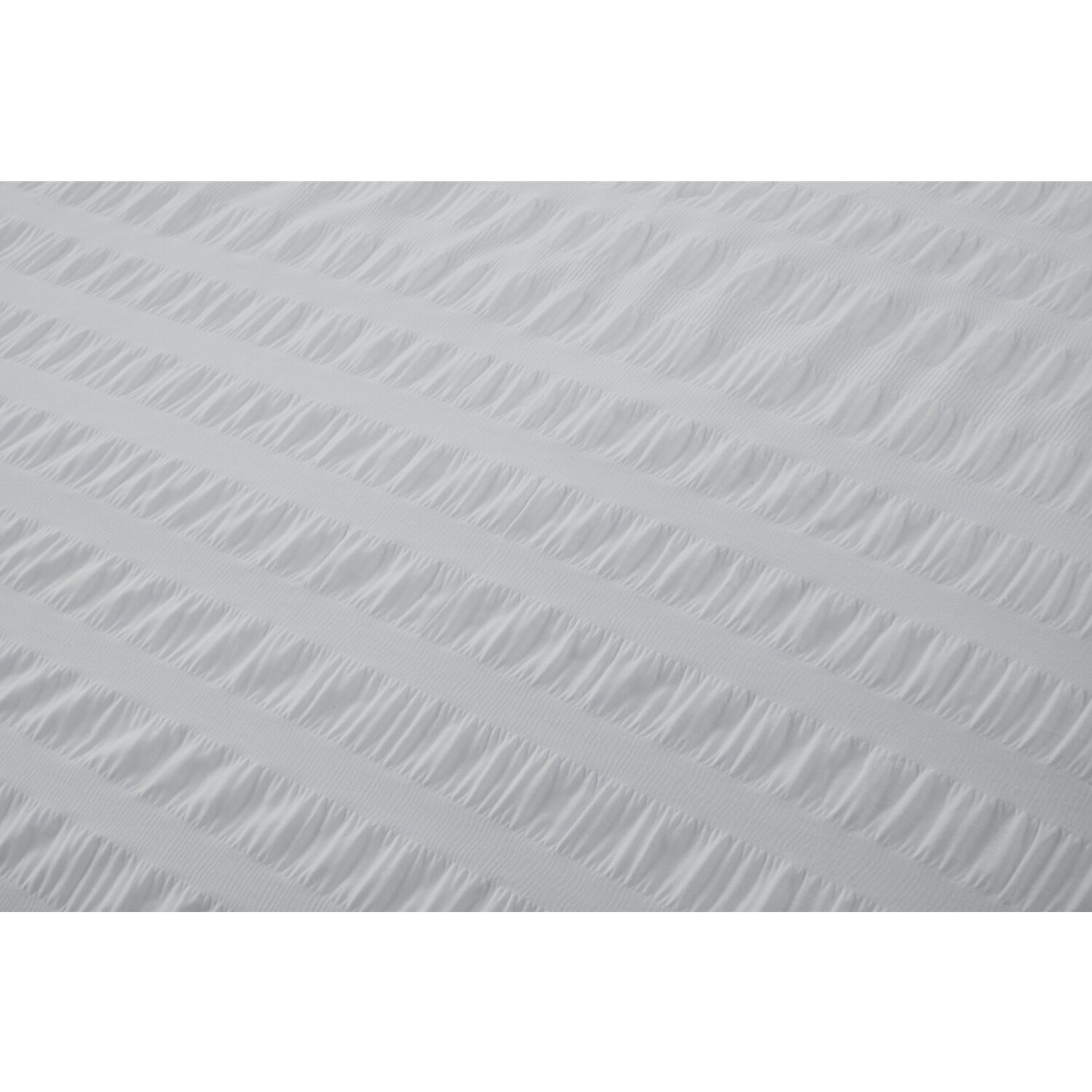 Divante Seersucker King White Duvet and Pillowcase Set Image 5