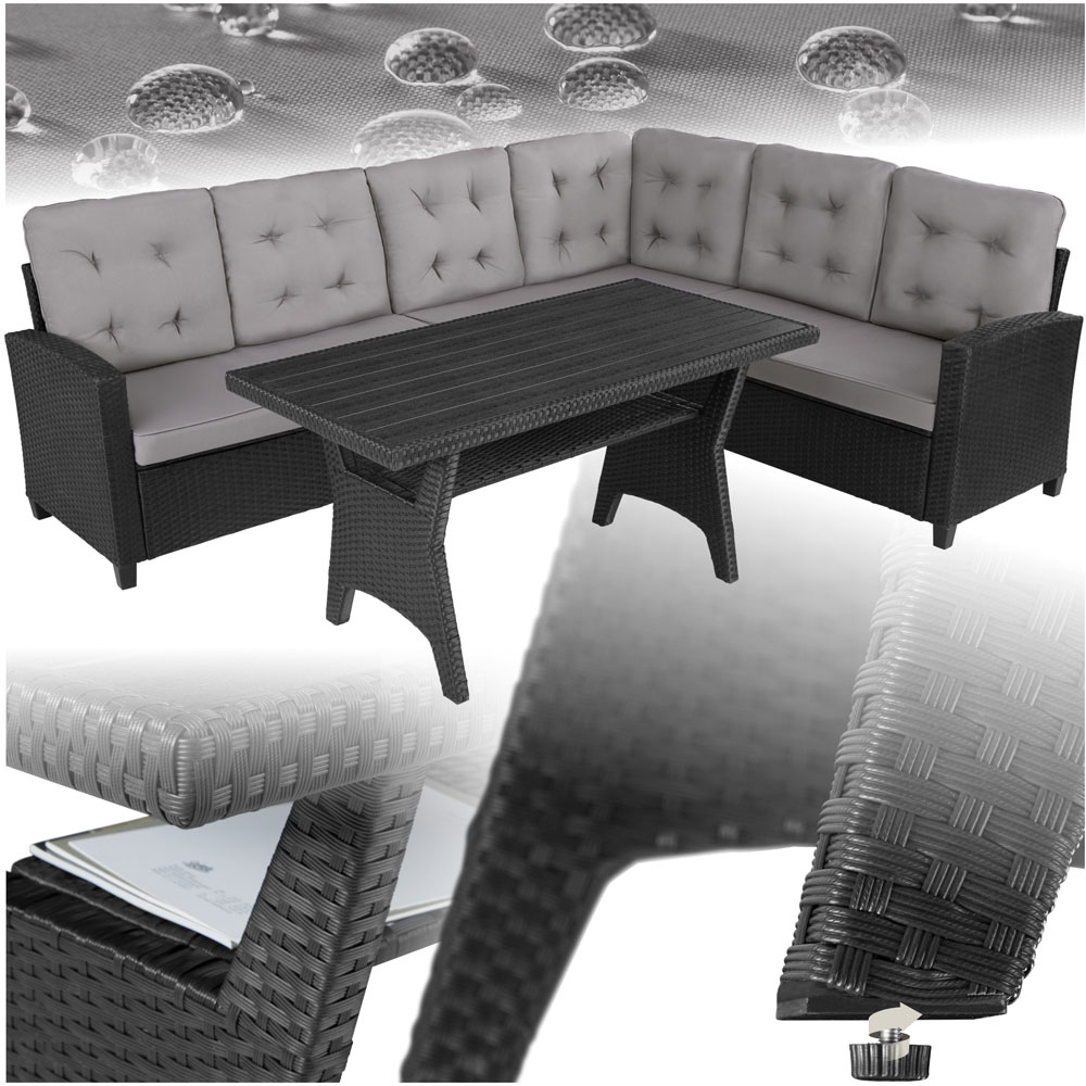 tectake Catania 6 Seater Garden Furniture Set with Cushions Image 2