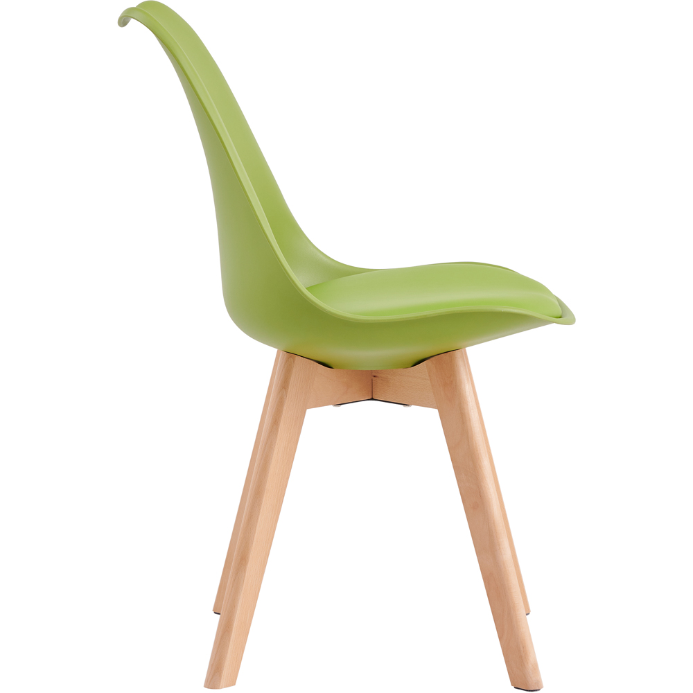 Eva Set of 2 Green Padded Dining Chairs Image 5