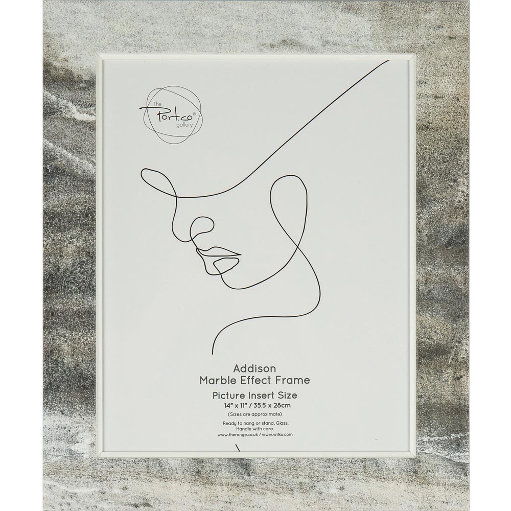 Addison Marble Effect Frame  - Grey / 14 x 11in Image 2