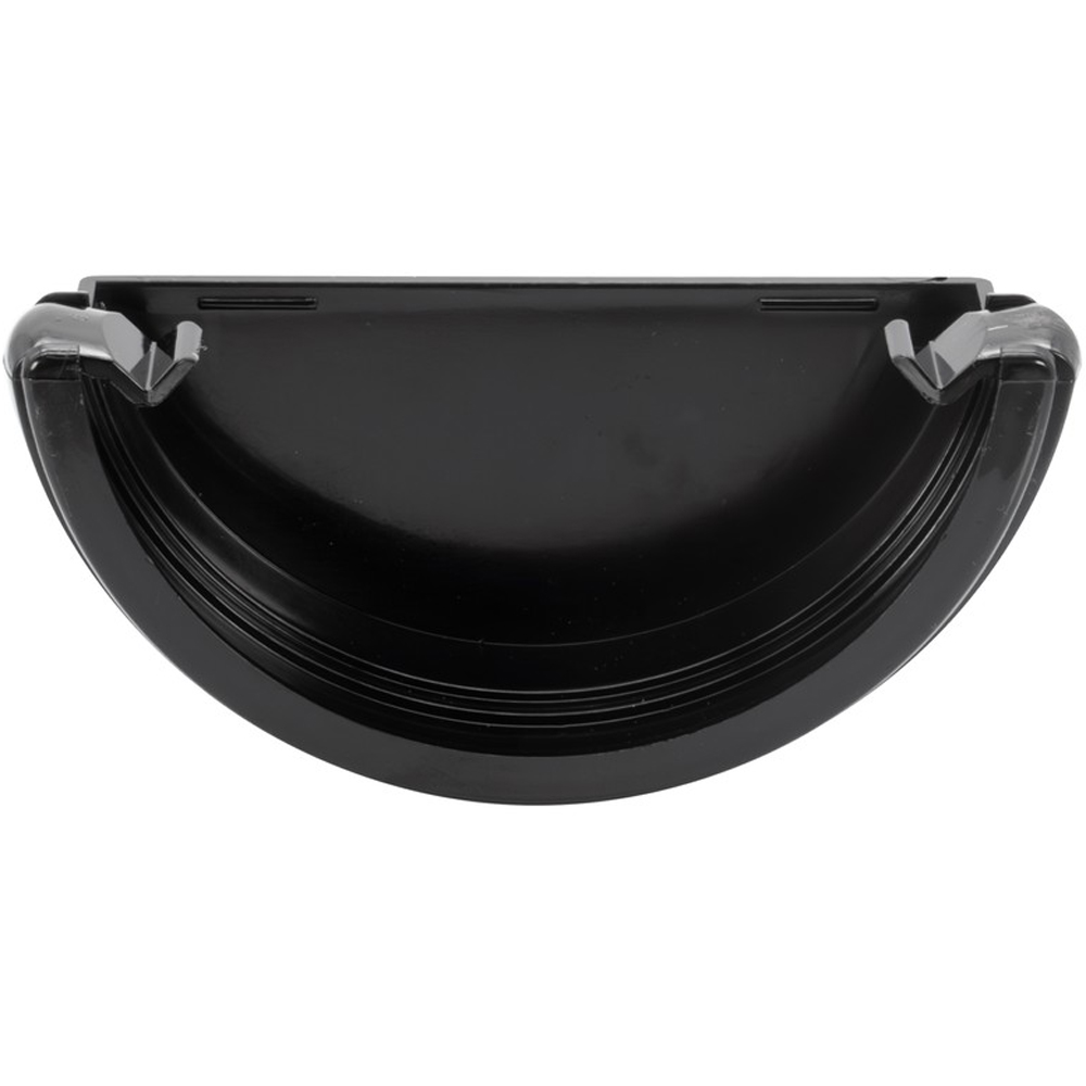 FloPlast Half Round Gutter External Stopend Black 112mm Image 2