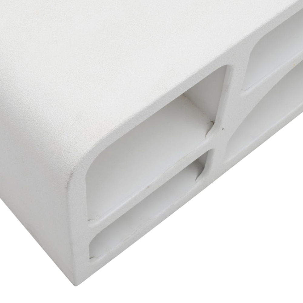 IH Design Udaipur 7 Shelf White Wood Large TV Cabinet Image 4