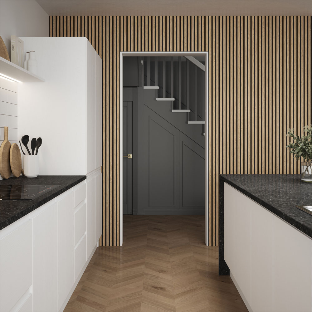 Kraus Easy Living Natural Oak Acoustic Slat Wall Panel 240 x 60cm Image 8