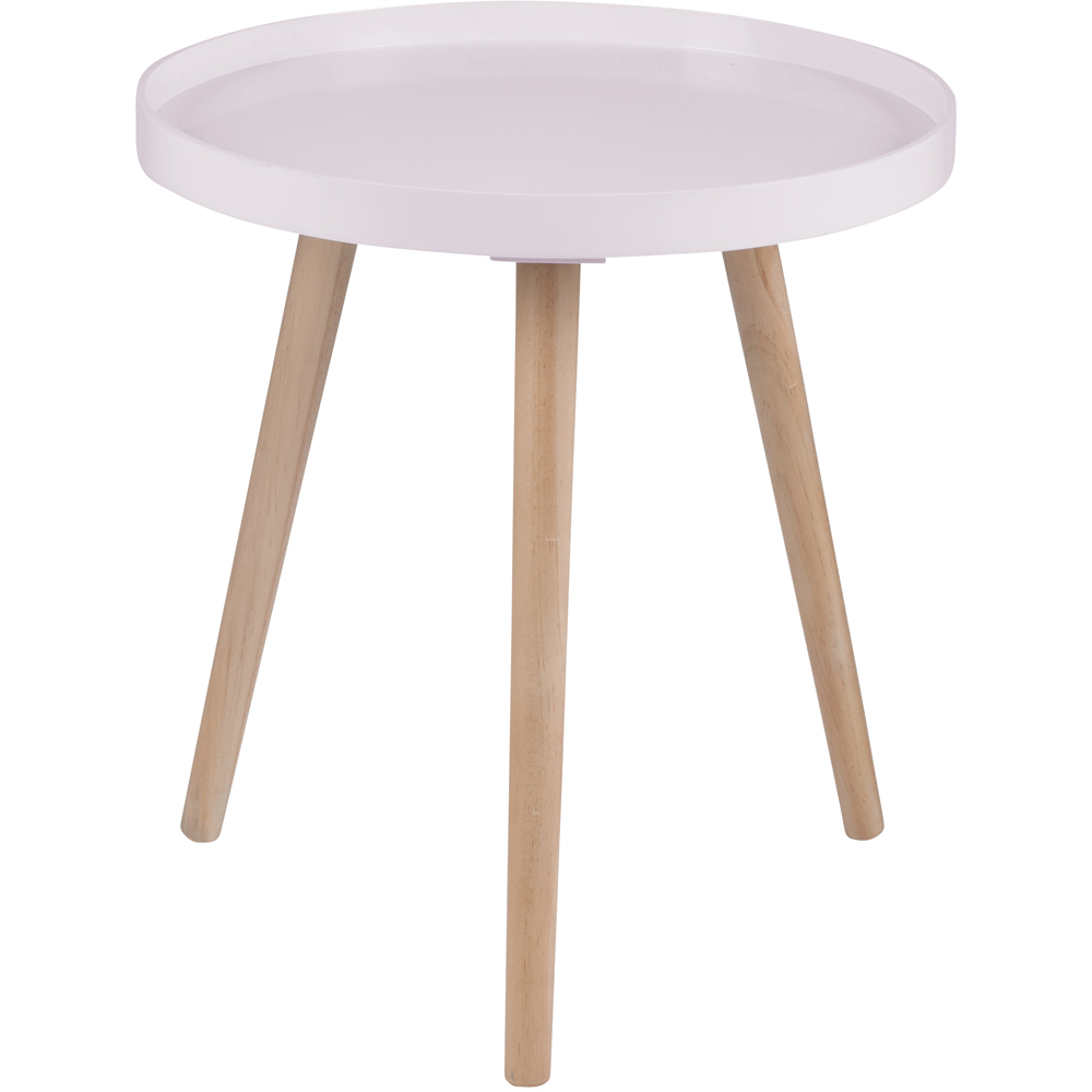 Pacific Lifestyle Halston Blush Wood Veneer and Natural Pine Wood Side Table Image 2