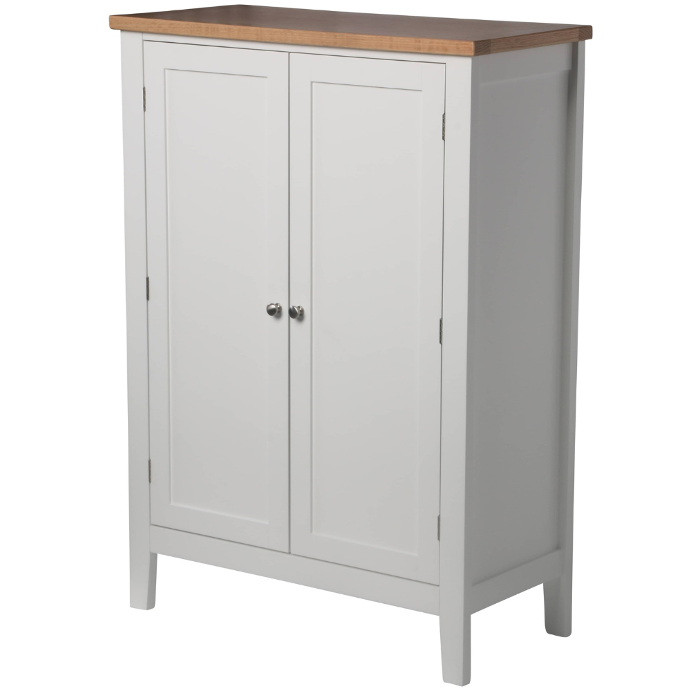 Noa and Nani Leines 2 Door White Shoe Storage Cabinet Image 3