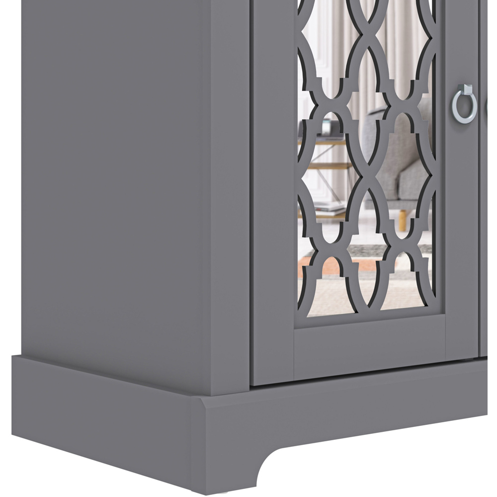 GFW Honiton 2 Door Grey Sideboard Image 7