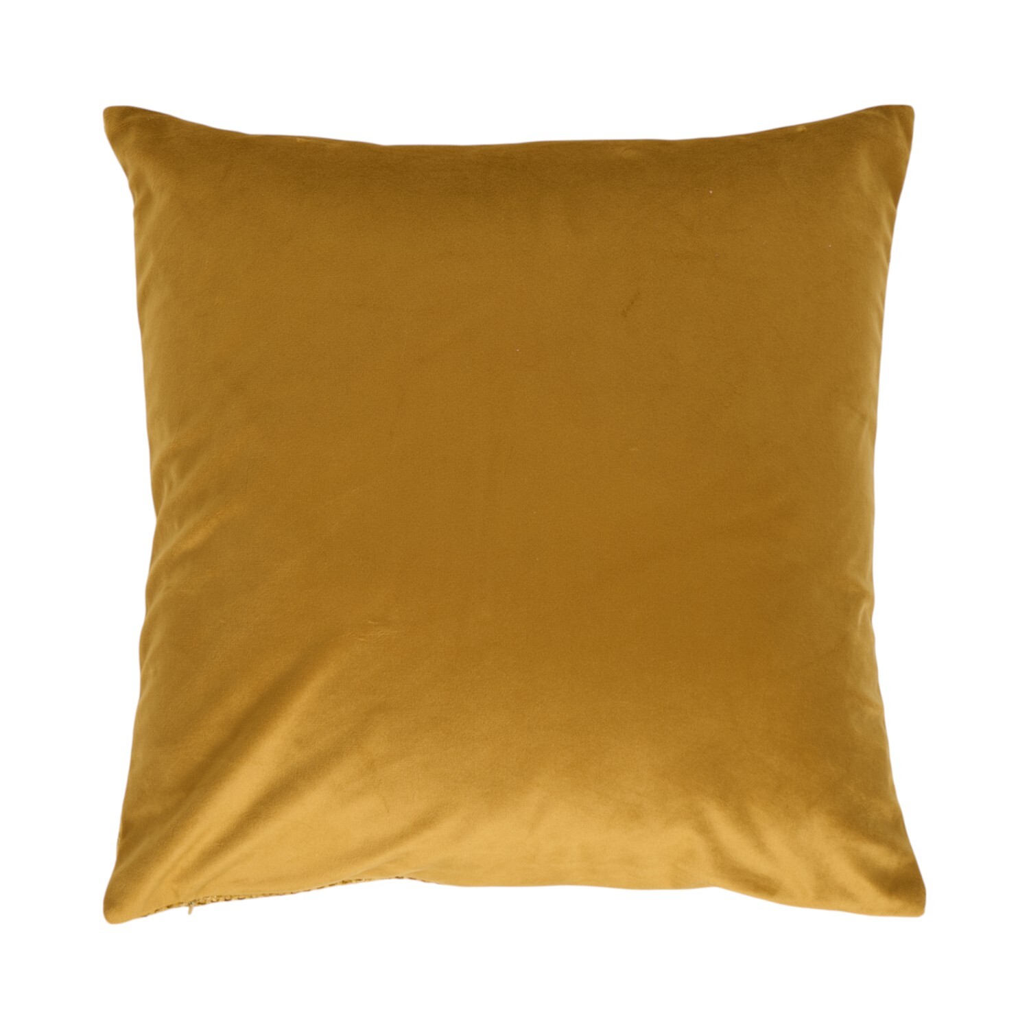 Soft Chenille Boucle Cushion Ochre Image 2