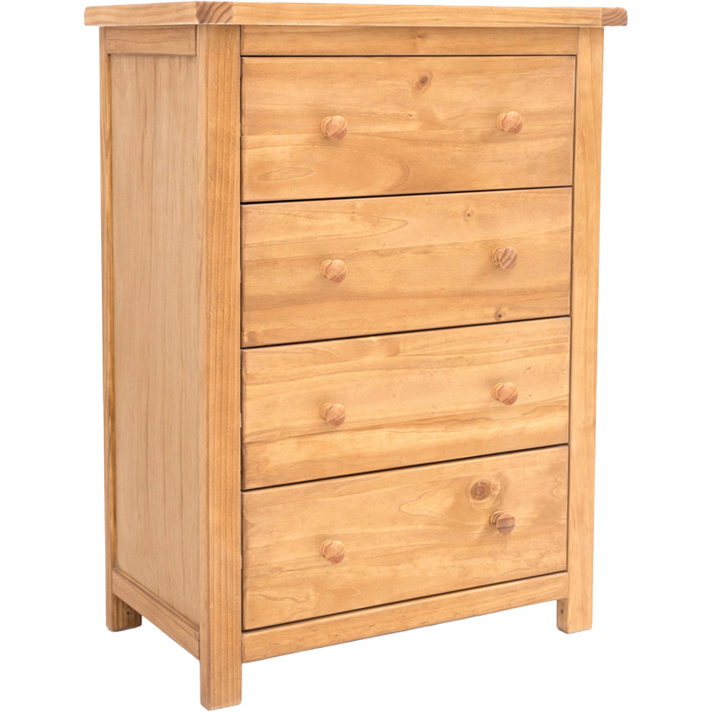 Cabinet Bits Lugo 4 Drawer Antique Wax Wood Knob Chest of Drawers Image 3