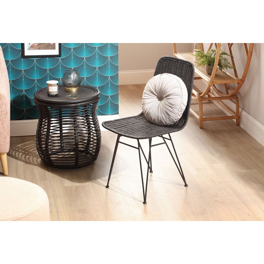 Desser Porto Black Wicker Dining Chair Image 4